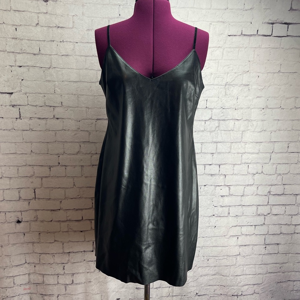 BB Dakota Steve Madden Turn up the volume faux Leather dress size medium